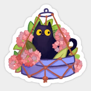 Void cat and plant Sticker